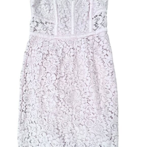 Express Y2K Dress Sz 0 Pink Eyelet Corset Sleeveless Satin Barbie Cottage Fairy - Picture 5 of 13